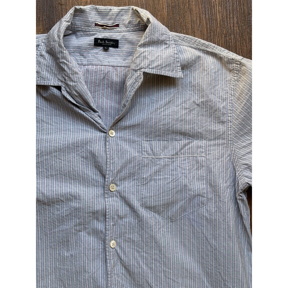 Men's Paul Smith Shirt Multicolor Button-Down L Designer London Beach Preppy